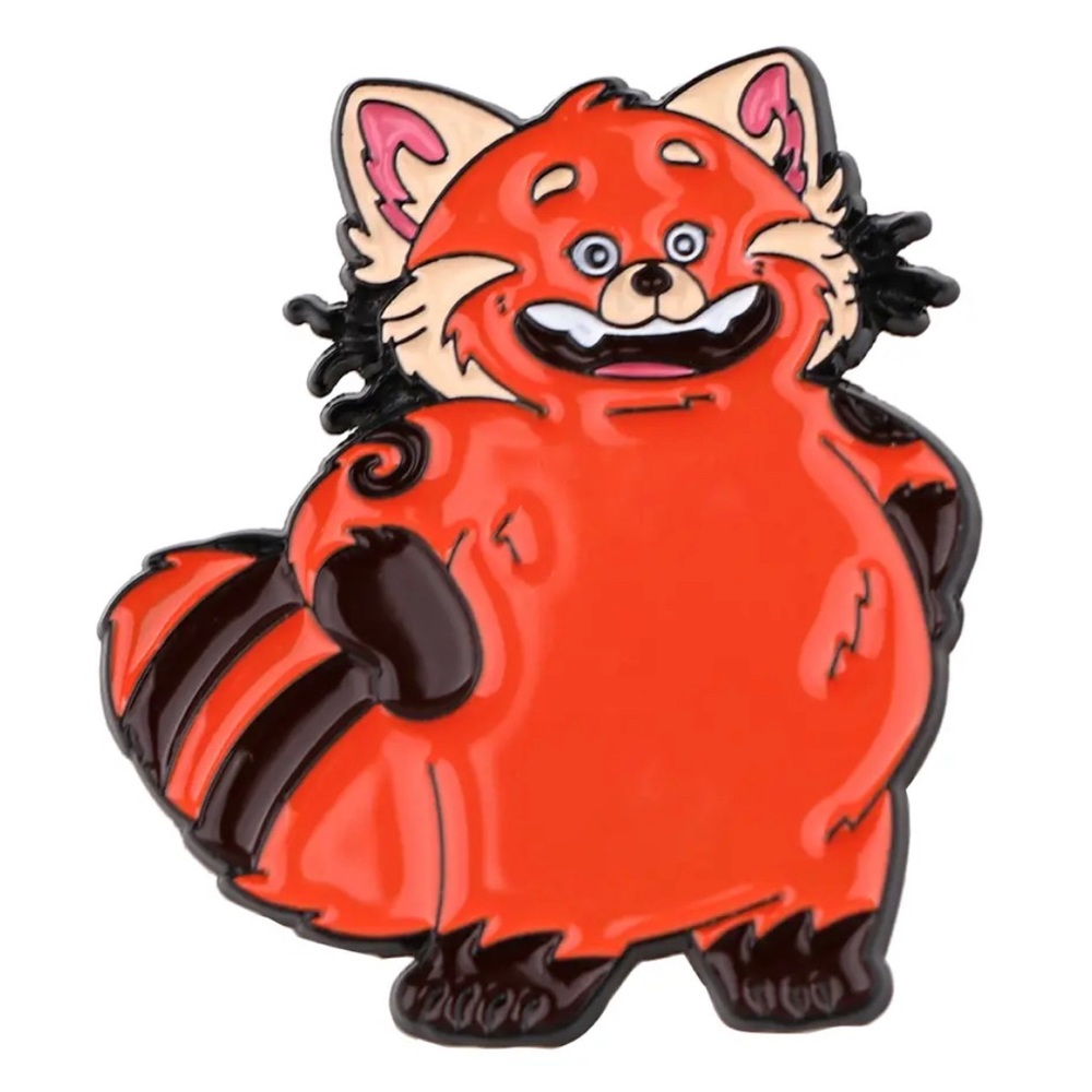 Happy Red Panda Enamel Pin Cutr Disney Pixar Turning Red Animated Movie Fan Gift
